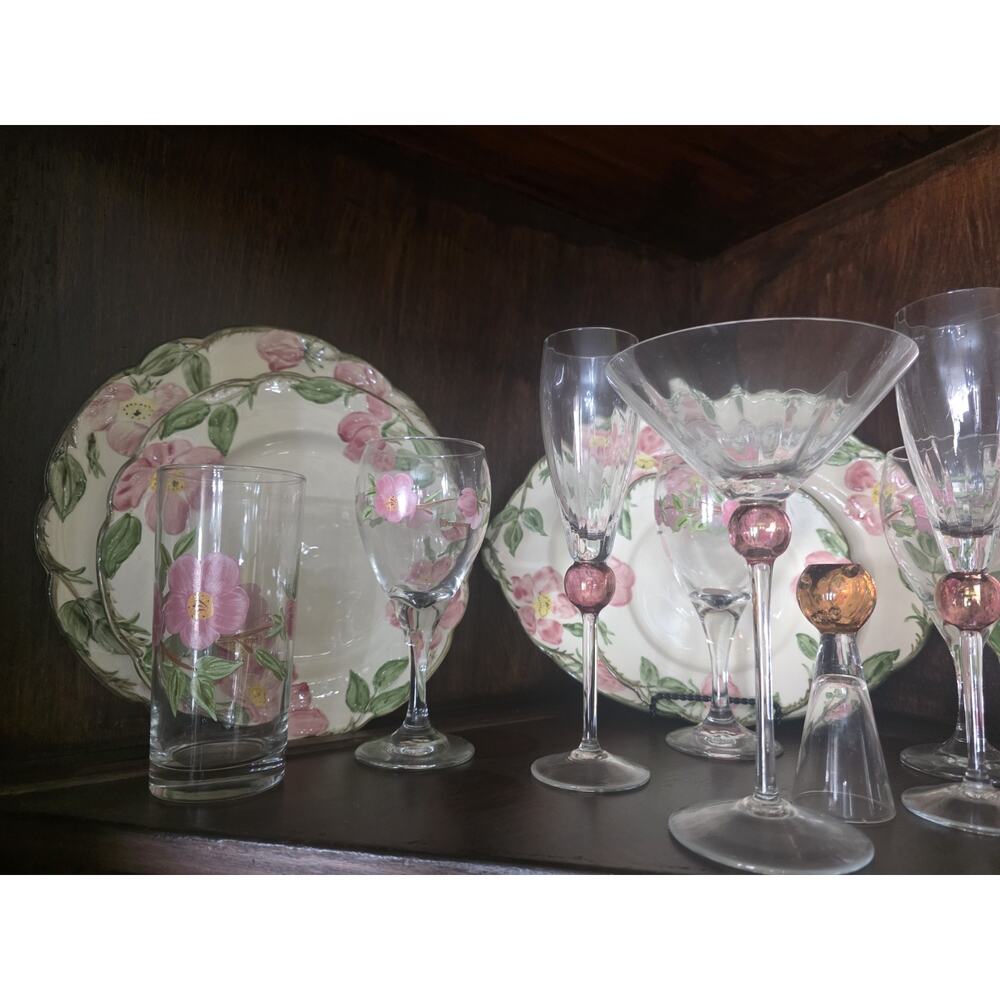 Vintage Franciscan Floral Ceramic Dinner Set Dinner Plate Cup Saucer Butter Dish - Picture 5 of 10